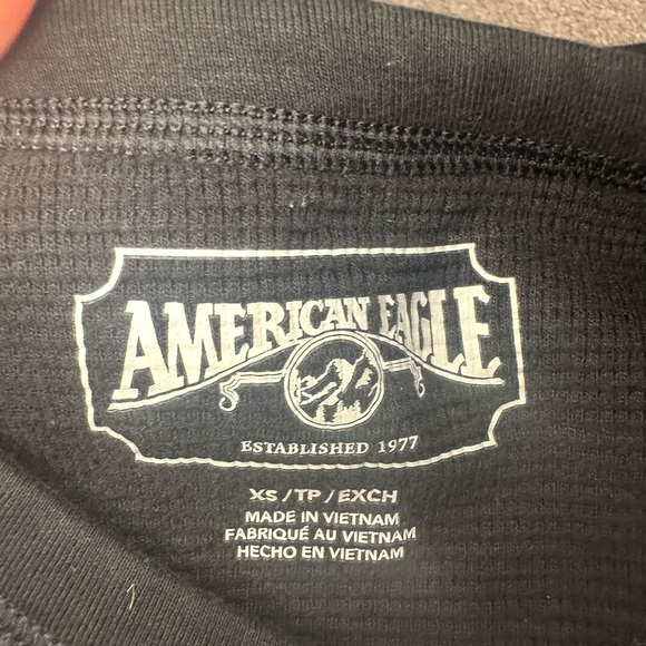 Mens American eagle Henley navy with white eagle size XS - Picture 2 of 2